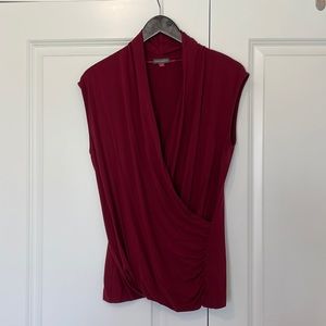 Vince Camuto | Wrap Sleeveless Top | Wine Colored | Sz L